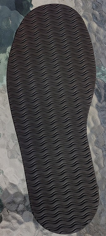 668 Rubber full soles, flat, 4mm, wavy design, 12.8" x 5.7", 4 colors available