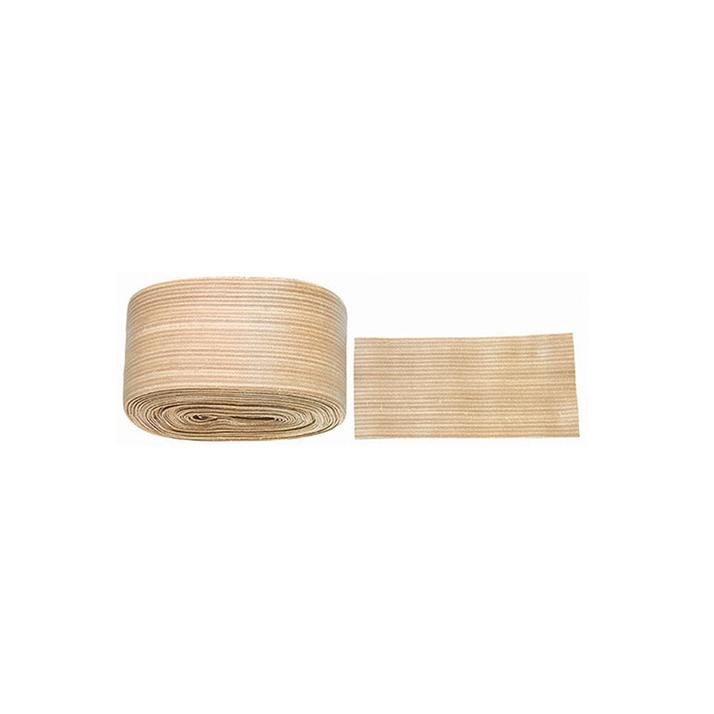 Leather stacked heel covers, natural