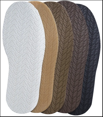 687  Rubber full sole, 4mm, tire design, 33cm x 12.6cm x .4cm white