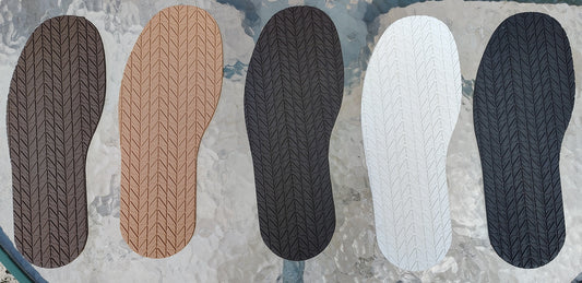 Rubber full soles, 5 pair/1 pair per color, tire tread design, $30. &  FREE SHIPPING