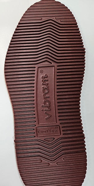 Vibram 2070 replacement full sole, dark auburn color, 2 pair pack, 2 sizes