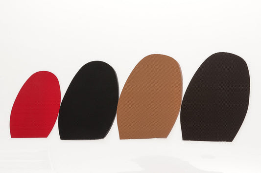 Super Tap protective half soles. medium brown, extra large red, 1.15mm