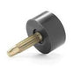 Super tap dowels, round black with gold pin, sold by the pair