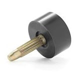 Super tap dowels, round black with gold pin, sold by the pair
