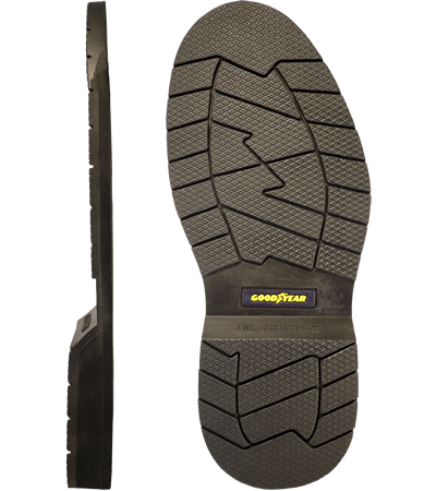 Goodyear Telos full soles, size 8, (12") black or black with yellow inlay